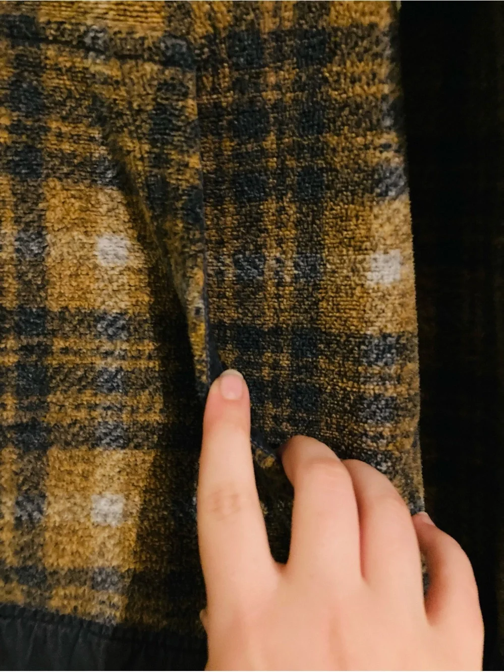 REI Plaid Fleece Pullover Sweater